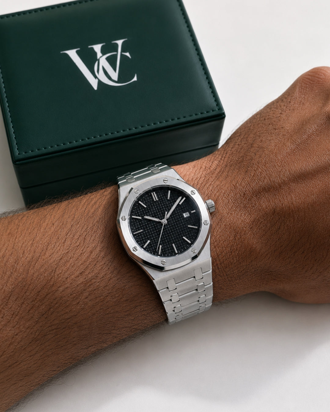 Image of Corbier RIDGE - Obsidian | Men's Black Dial Steel Watch