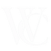 White William Corbier WC monogram on a transparent background