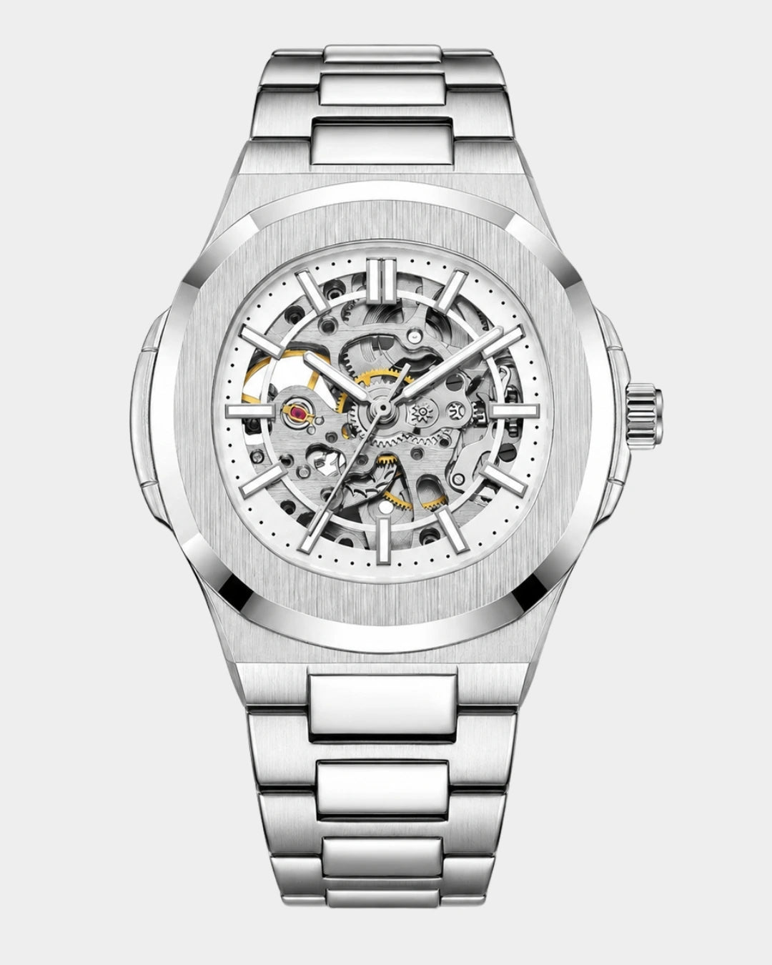 Image of William Corbier PIVOT Alpine men's automatic skeleton watch, front view